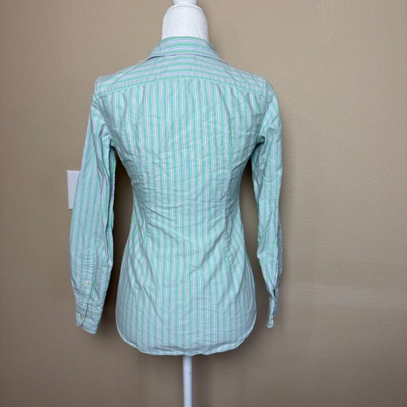 Polo Ralph Lauren Women’s Custom Fit Oxford Strip Shirt Size XS - Picture 6 of 10